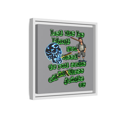 og - framed canvas art (grey)