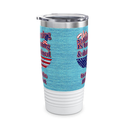american wing - Ringneck Tumbler, 20oz (faded blue)