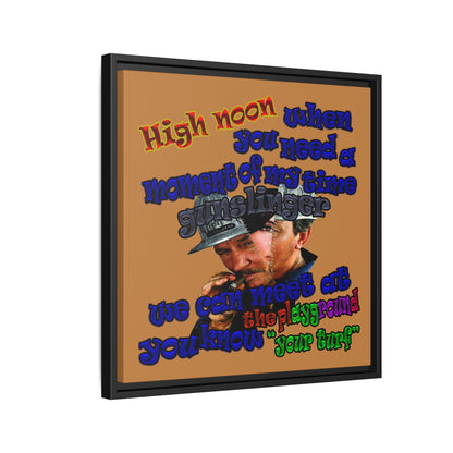 high noon - framed canvas art (light brown)