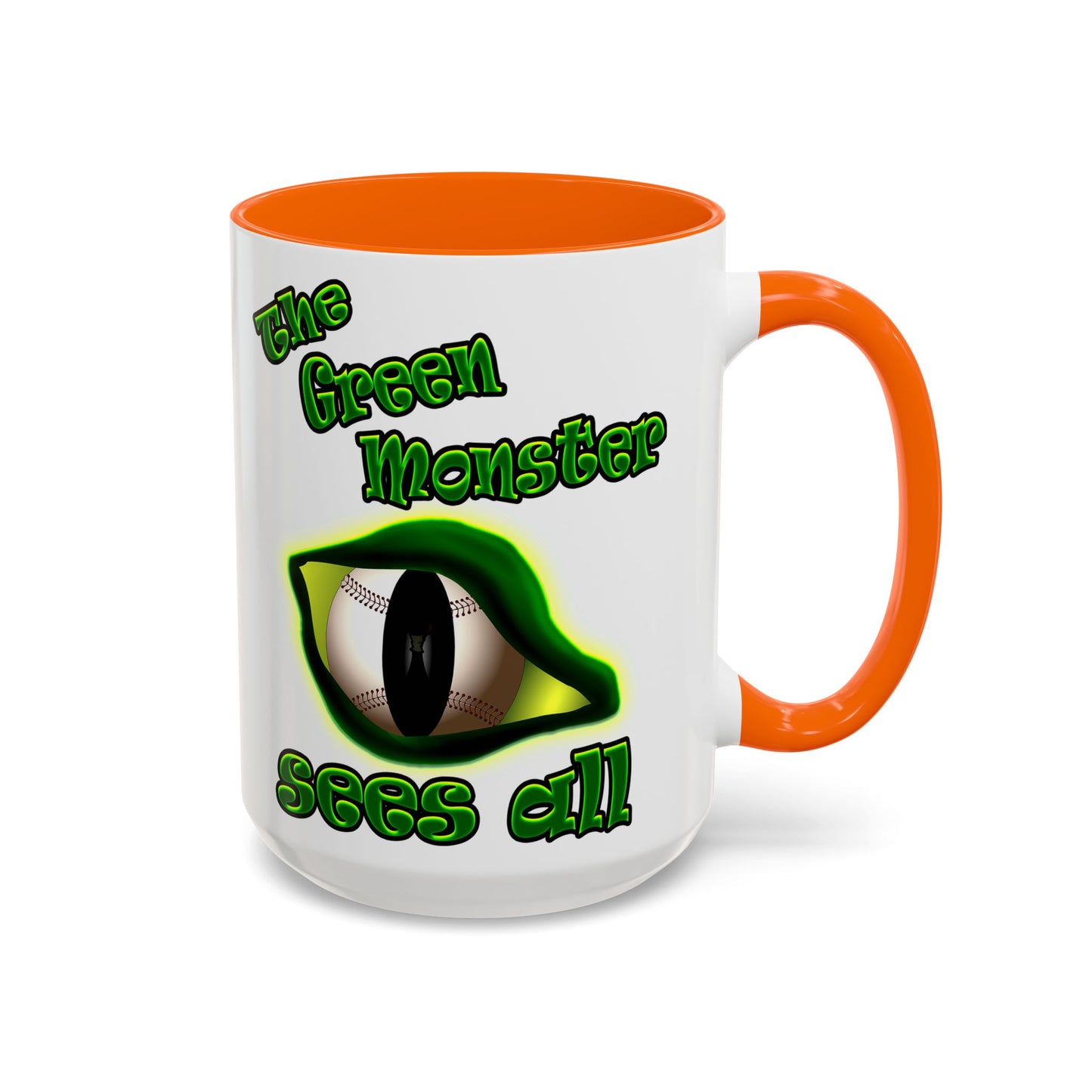 green monster - Accent Mug (white)