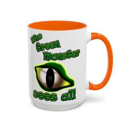 green monster - Accent Mug (white)