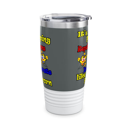 popping like popcorn - Ringneck Tumbler, 20oz (dark grey)