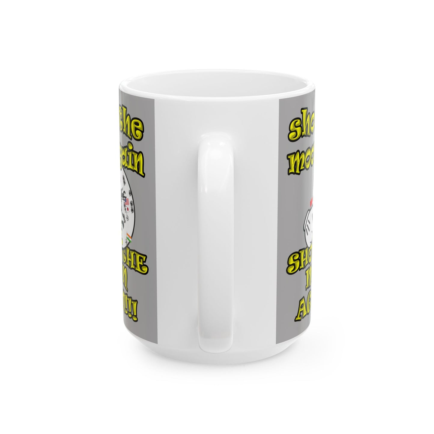 shoot the moon again - White Mug (light grey)