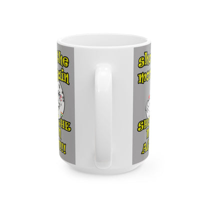 shoot the moon again - White Mug (light grey)