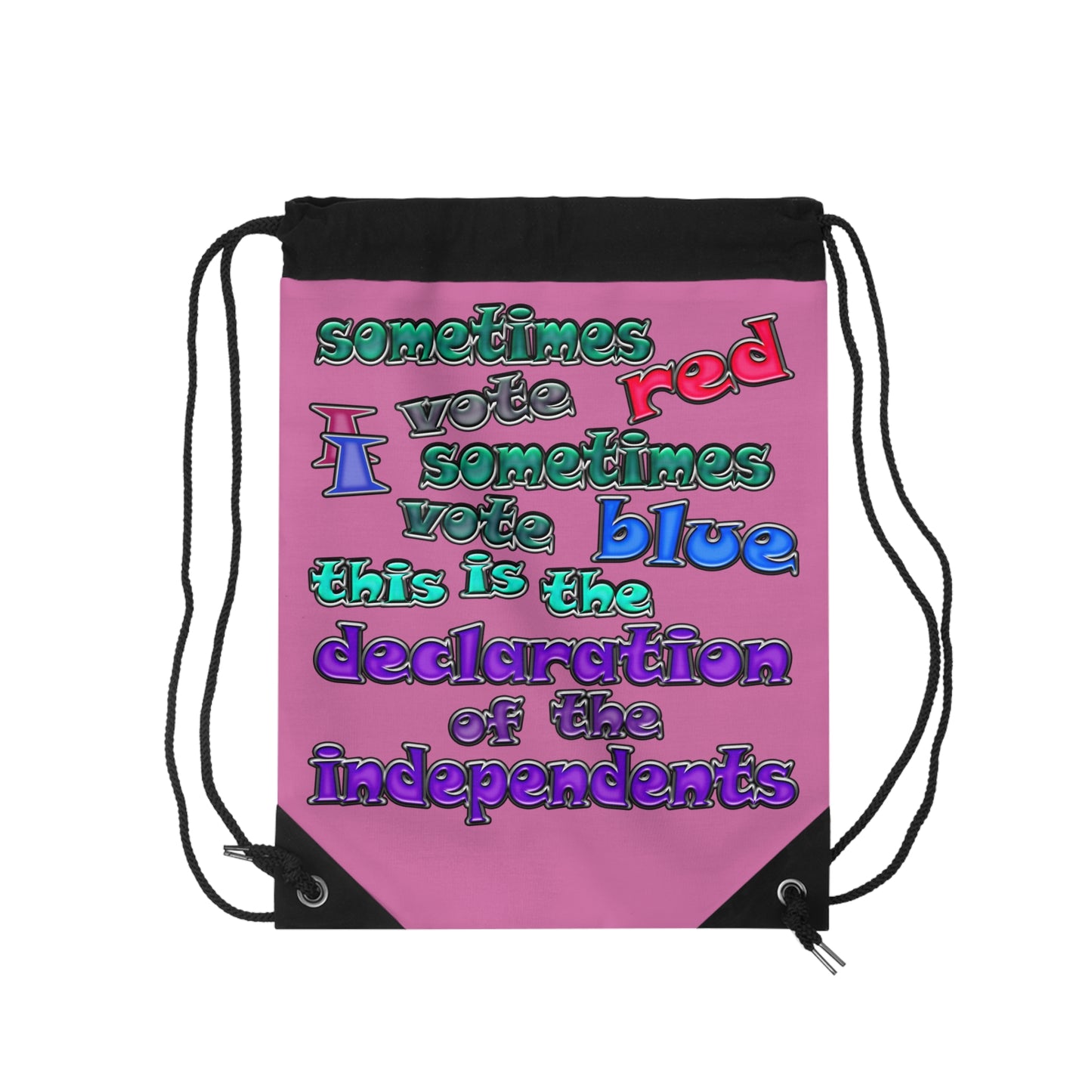 declaration of the independents - Drawstring Bag (light pink)