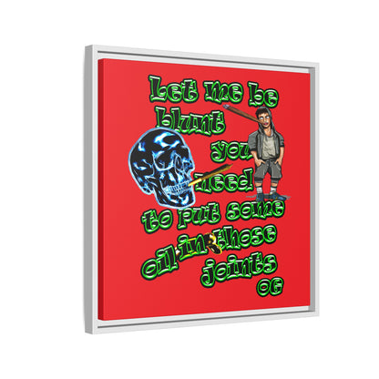 og - framed canvas art (red)