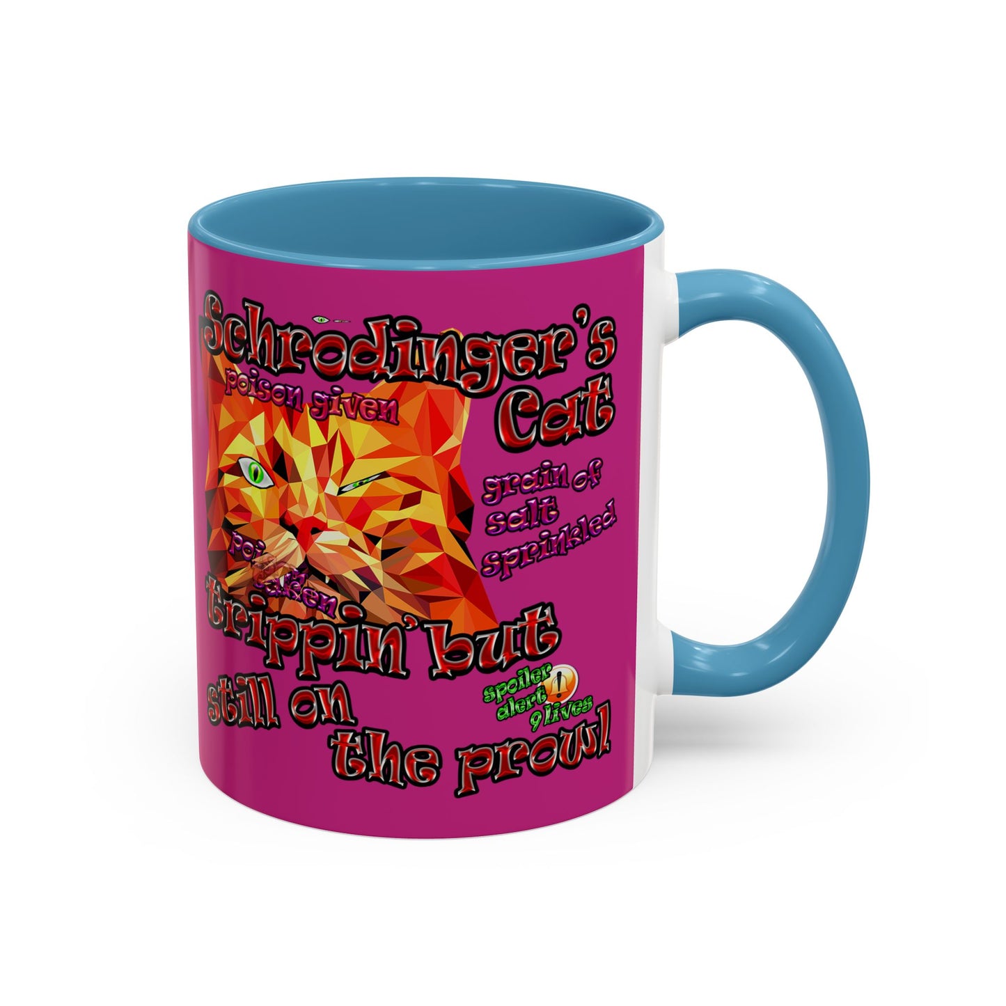 schrodinger's cat - Accent Mug (pink)