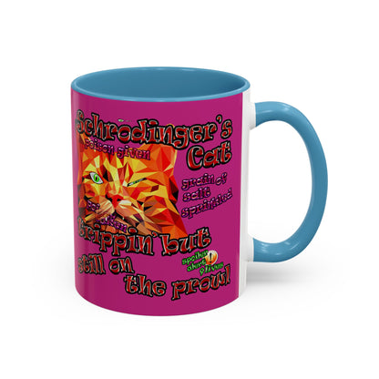 schrodinger's cat - Accent Mug (pink)