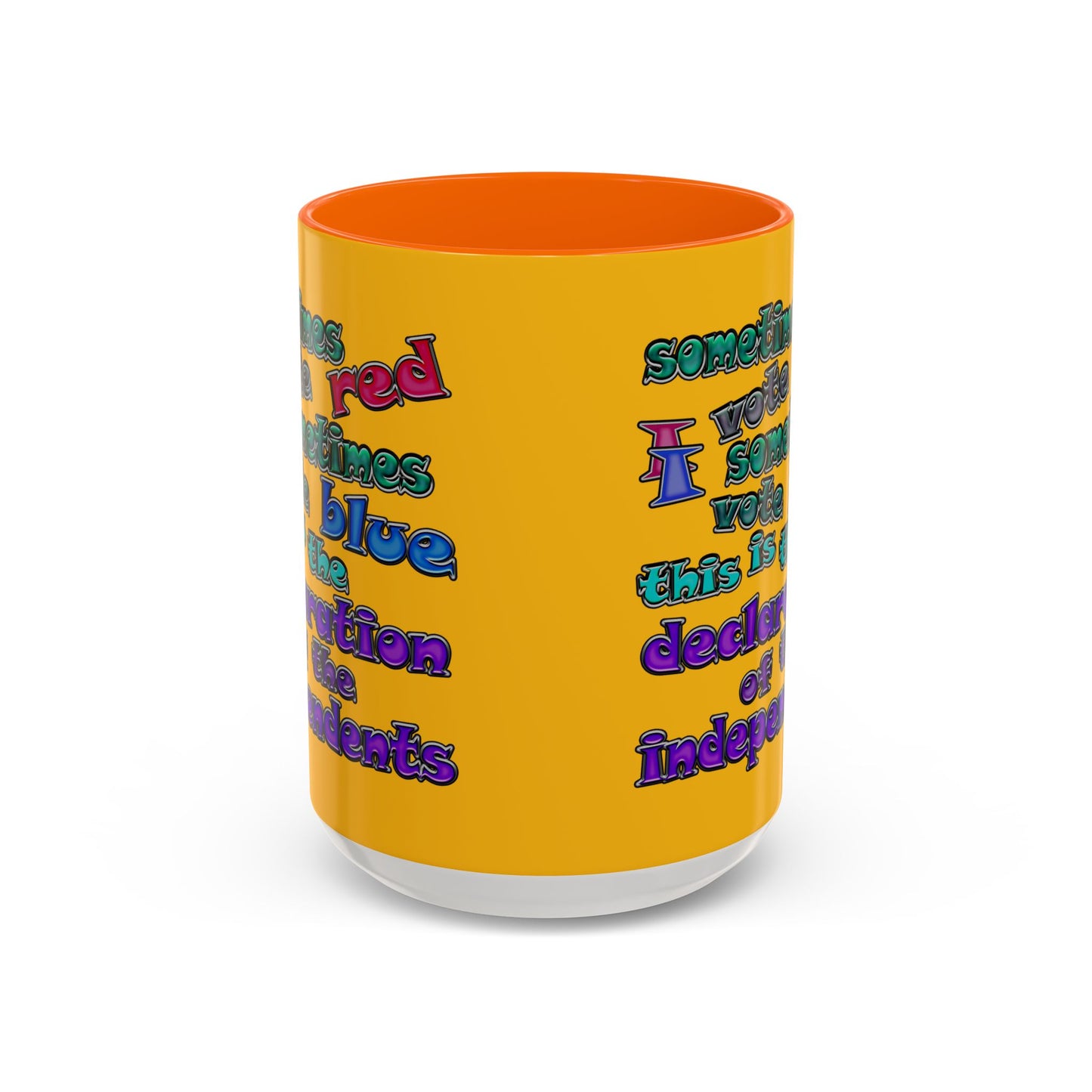 declaration of the independents - Accent Mug (yellow)