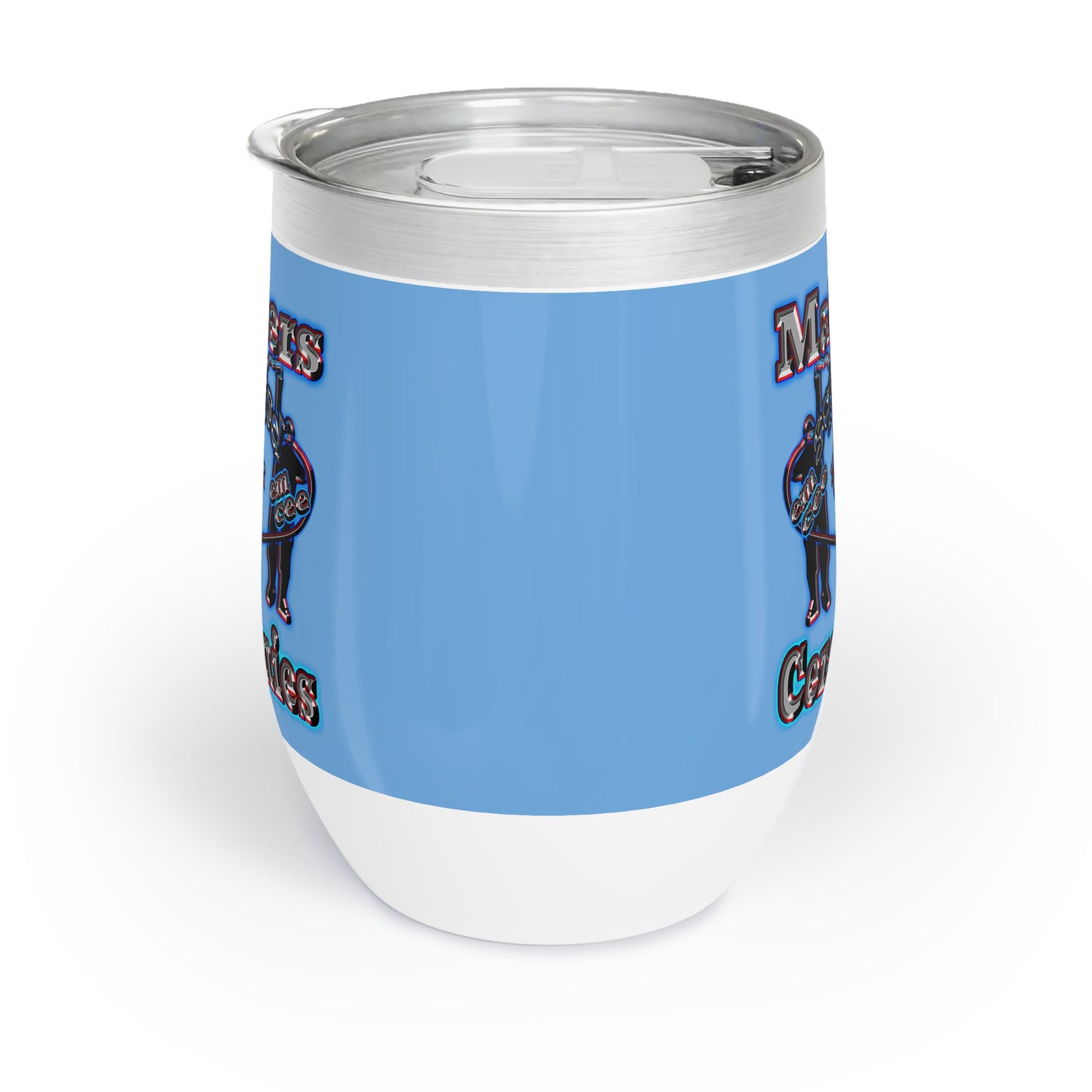 em cee squared - Chill Wine Tumbler (light blue)