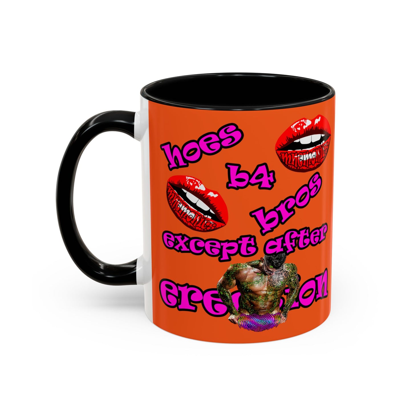 hoes b4 bros - Accent Mug (orange)