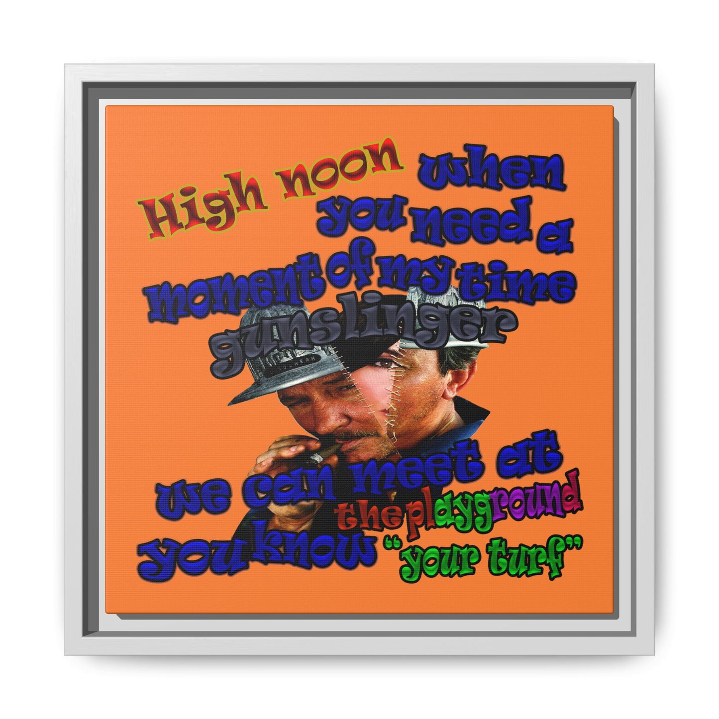 high noon - framed canvas art (crusta)