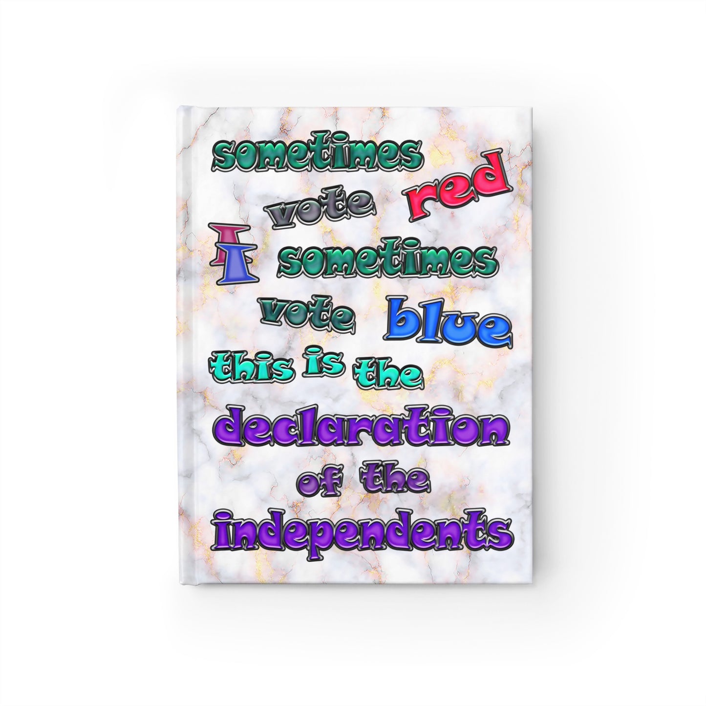 declaration of the independents - journal-lined (white marble)