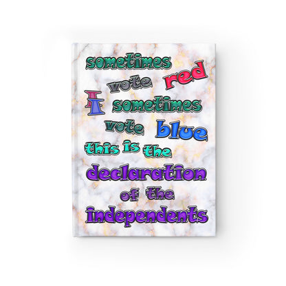 declaration of the independents - journal-lined (white marble)