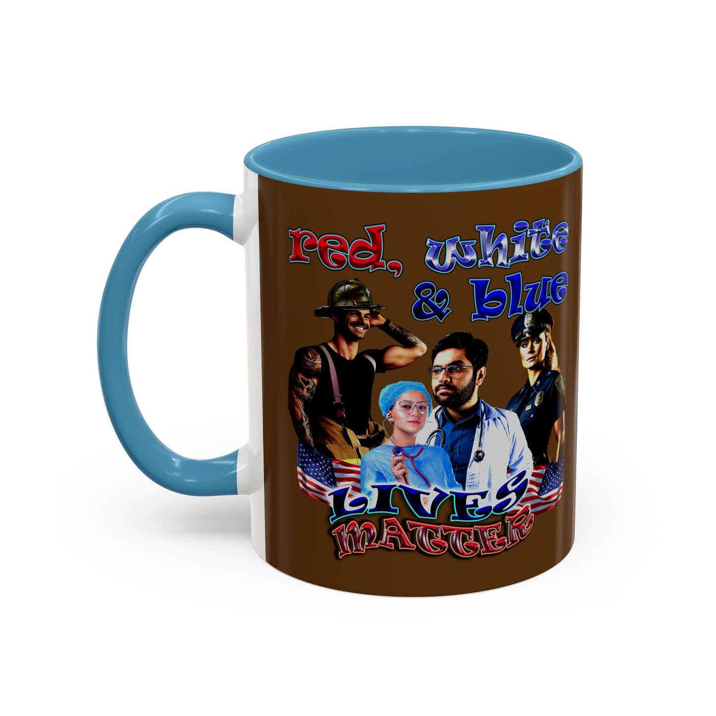 rw&b lives matter - Accent Mug (brown)
