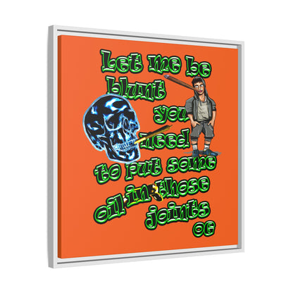 og - framed canvas art (orange)