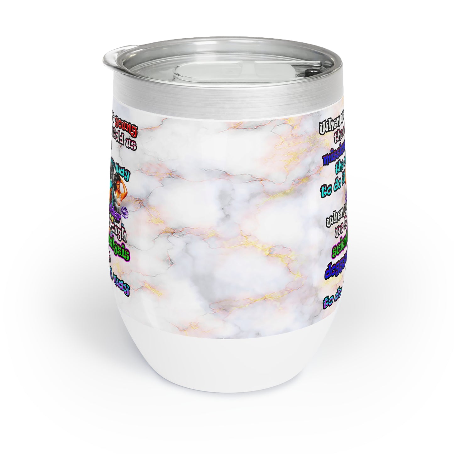 doggystyle - Chill Wine Tumbler (white marble)