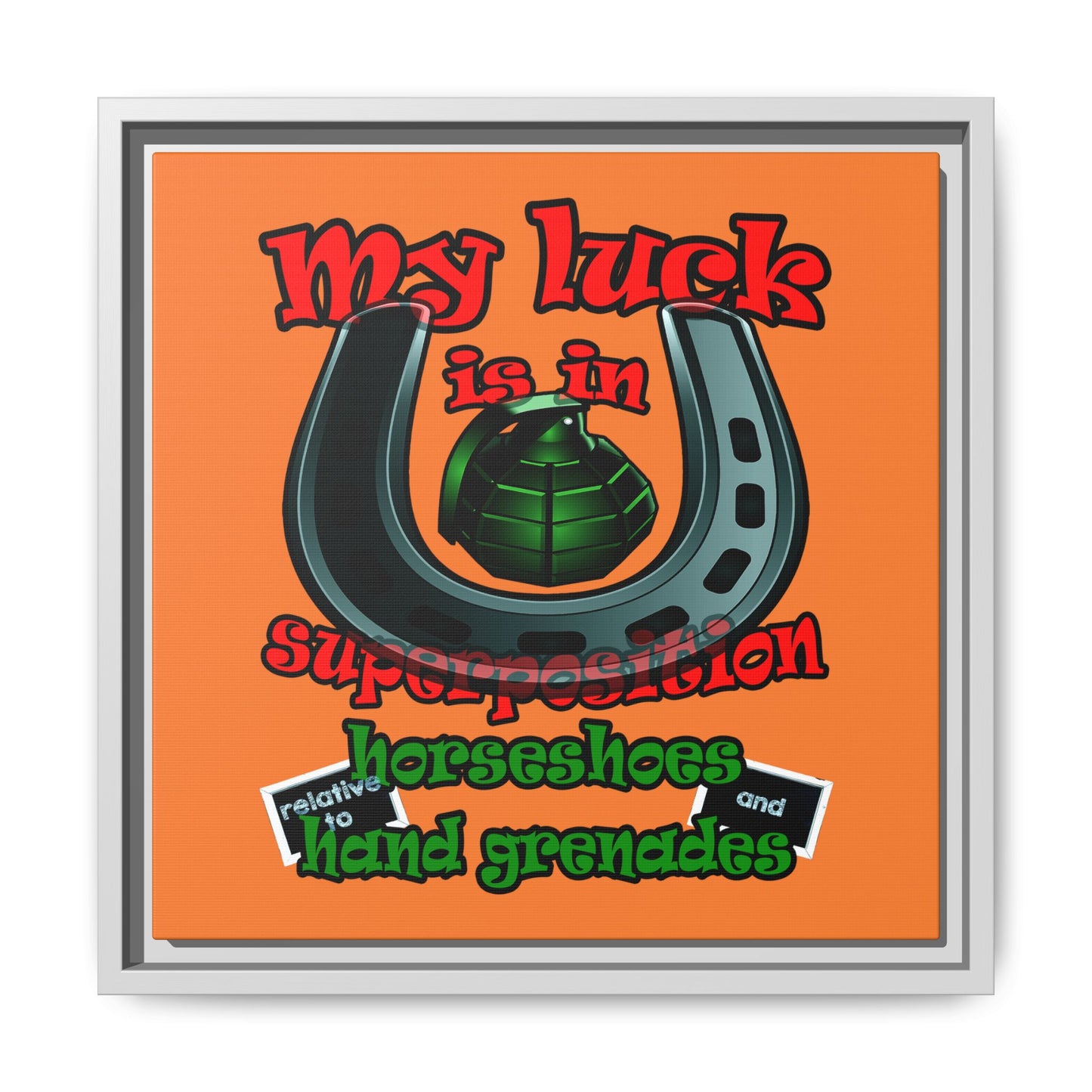 my luck - framed canvas art (crusta)