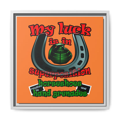 my luck - framed canvas art (crusta)