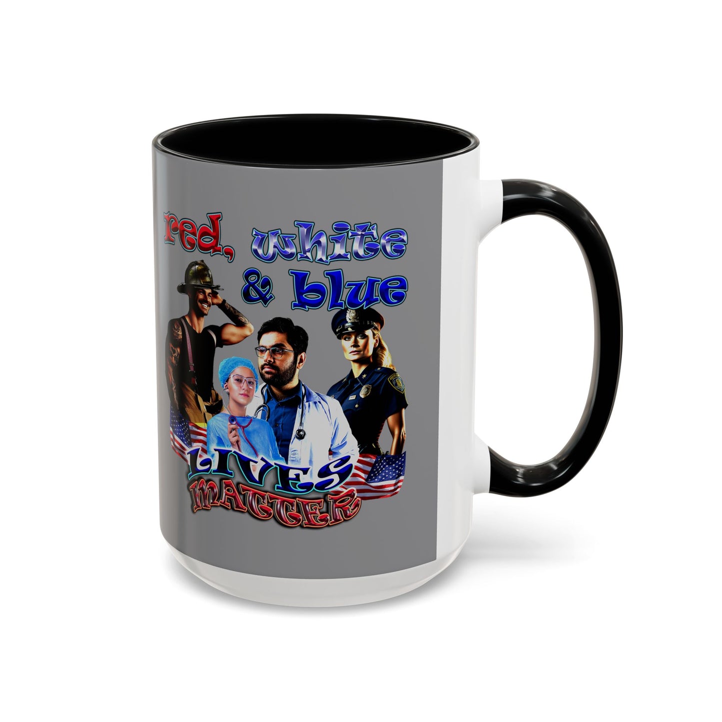 rw&b lives matter - Accent Mug (grey)