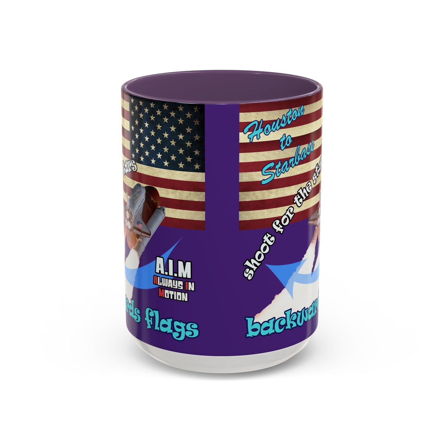 shoot for the stars - Accent Mug (purple)