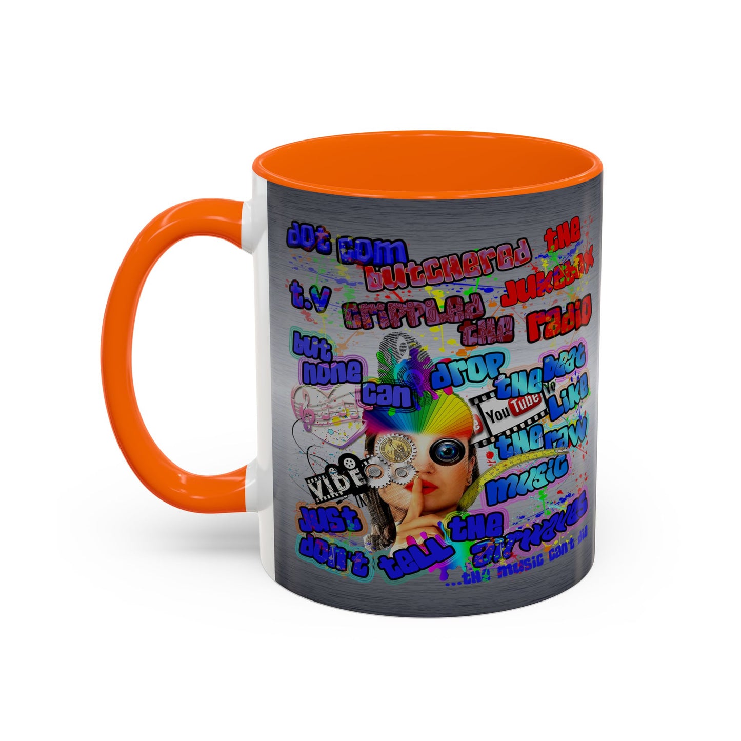 drop the beat - Accent Mug (brushed nickel)