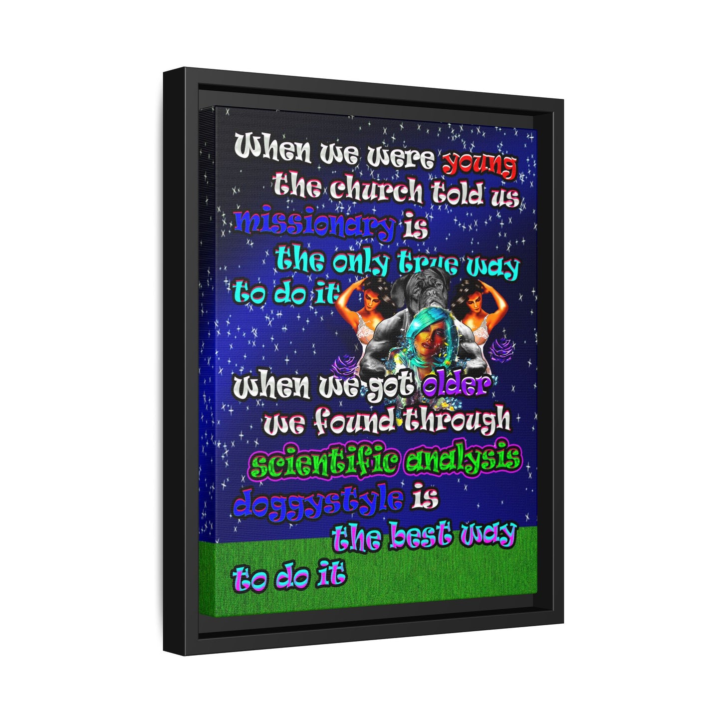 doggystyle - framed canvas art ('snoops' background)