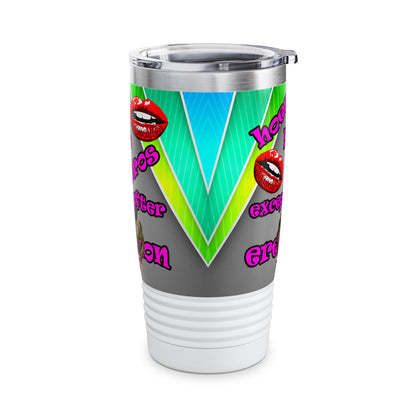 hoes b4 bros - Ringneck Tumbler, 20oz (rainbow split)
