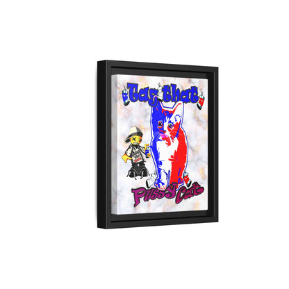 tag that - framed canvas art (white marble)