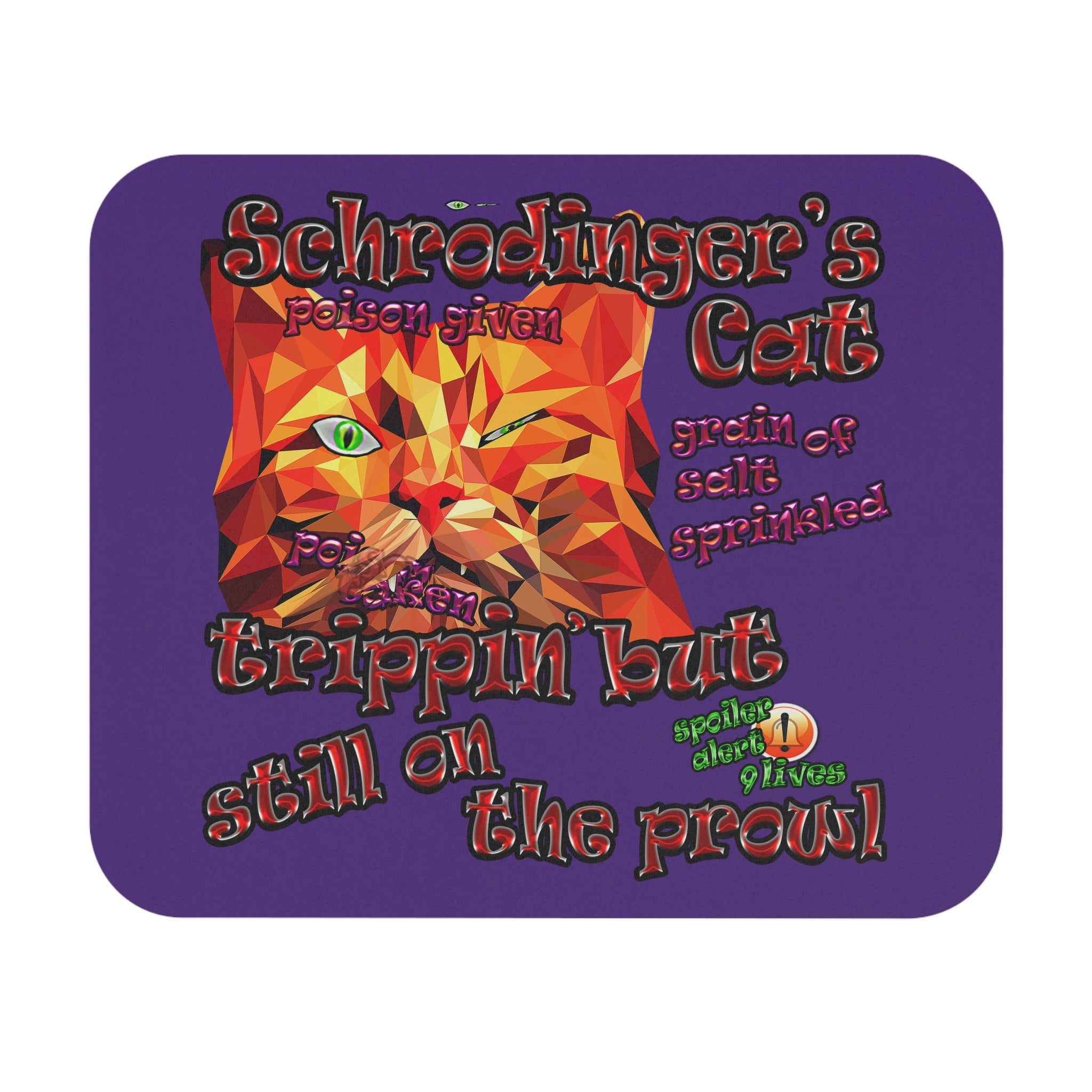 schrodinger's cat - Mouse Pad (Rectangle) (purple)