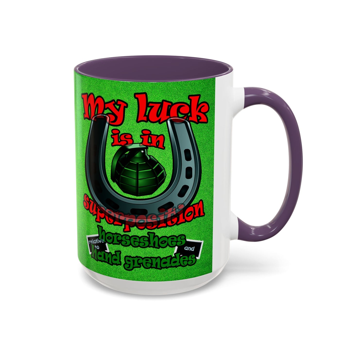 my luck - Accent Mug (green turf)