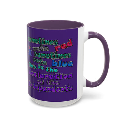 declaration of the independents - Accent Mug (purple)