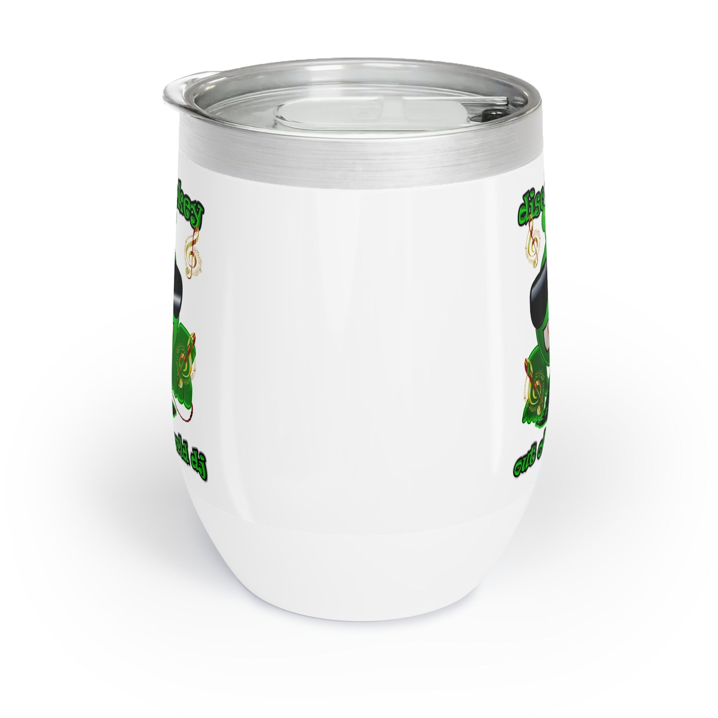disc jockey - Chill Wine Tumbler (white)