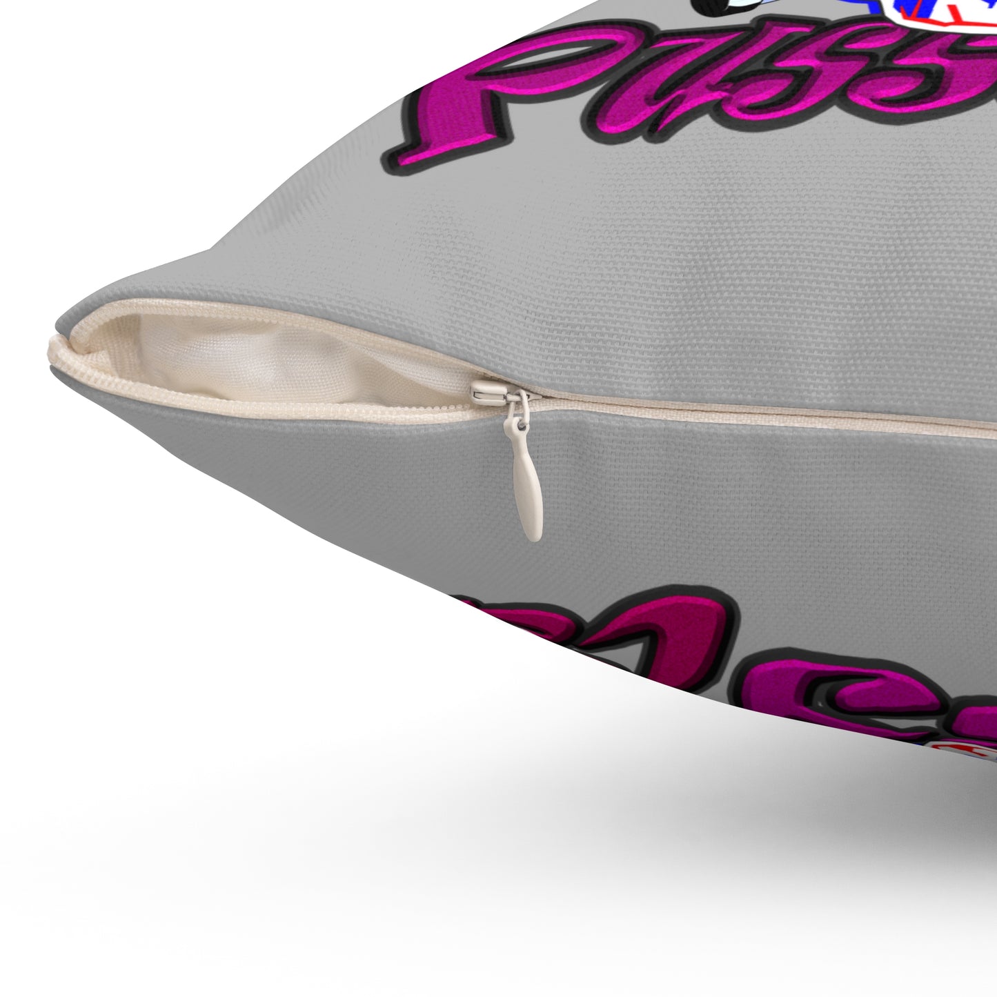tag that - Spun Polyester Square Pillow - (light grey)