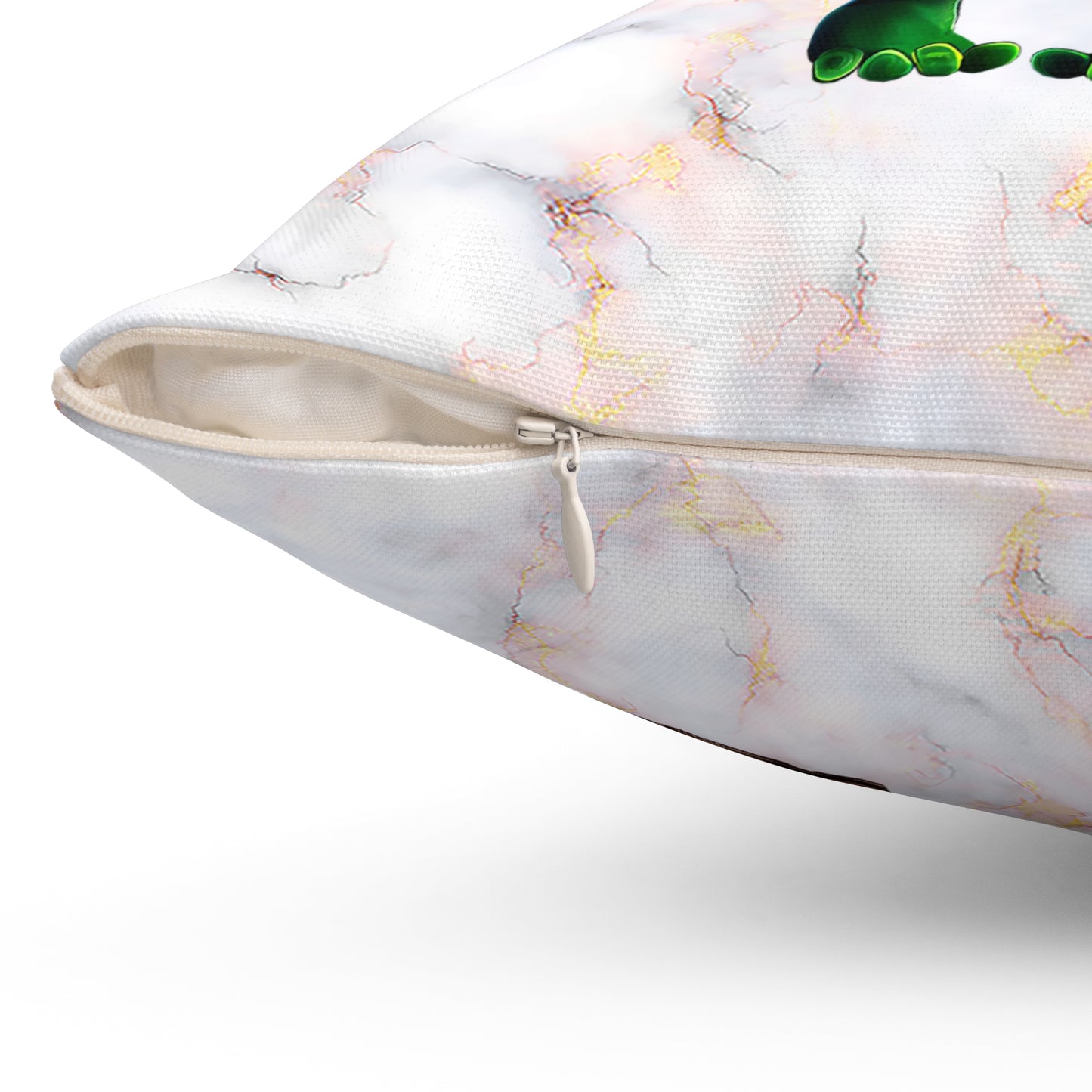 I don't care that your grey - Spun Polyester Square Pillow - (white marble)