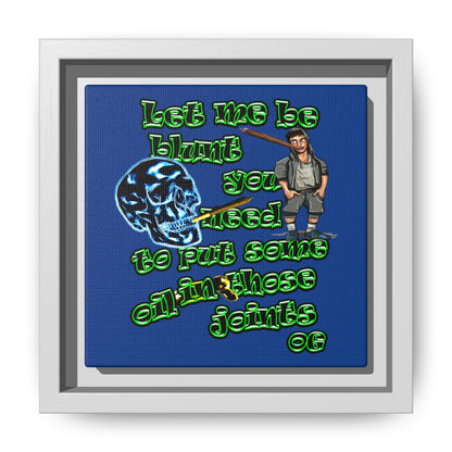 og - framed canvas art (dark blue)