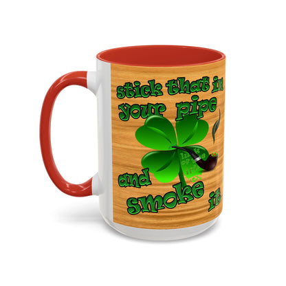 celtics logo - Accent Mug (butterscotch wood finish)