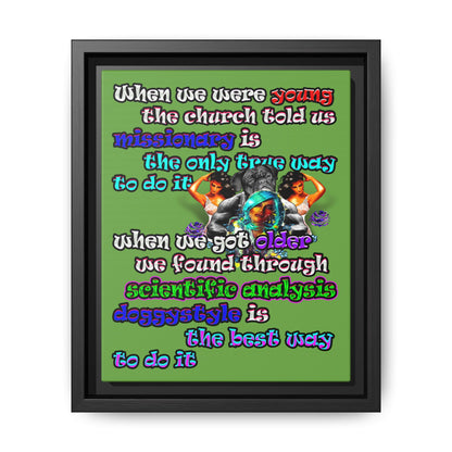 doggystyle - framed canvas art (green)