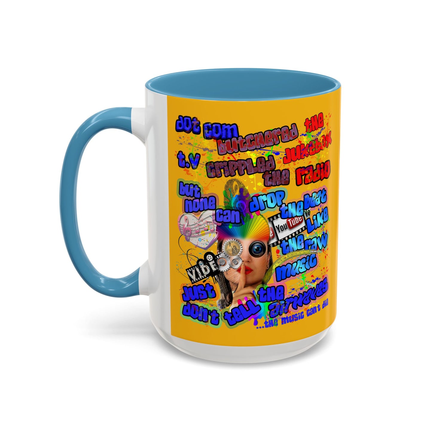 drop the beat - Accent Mug (yellow)