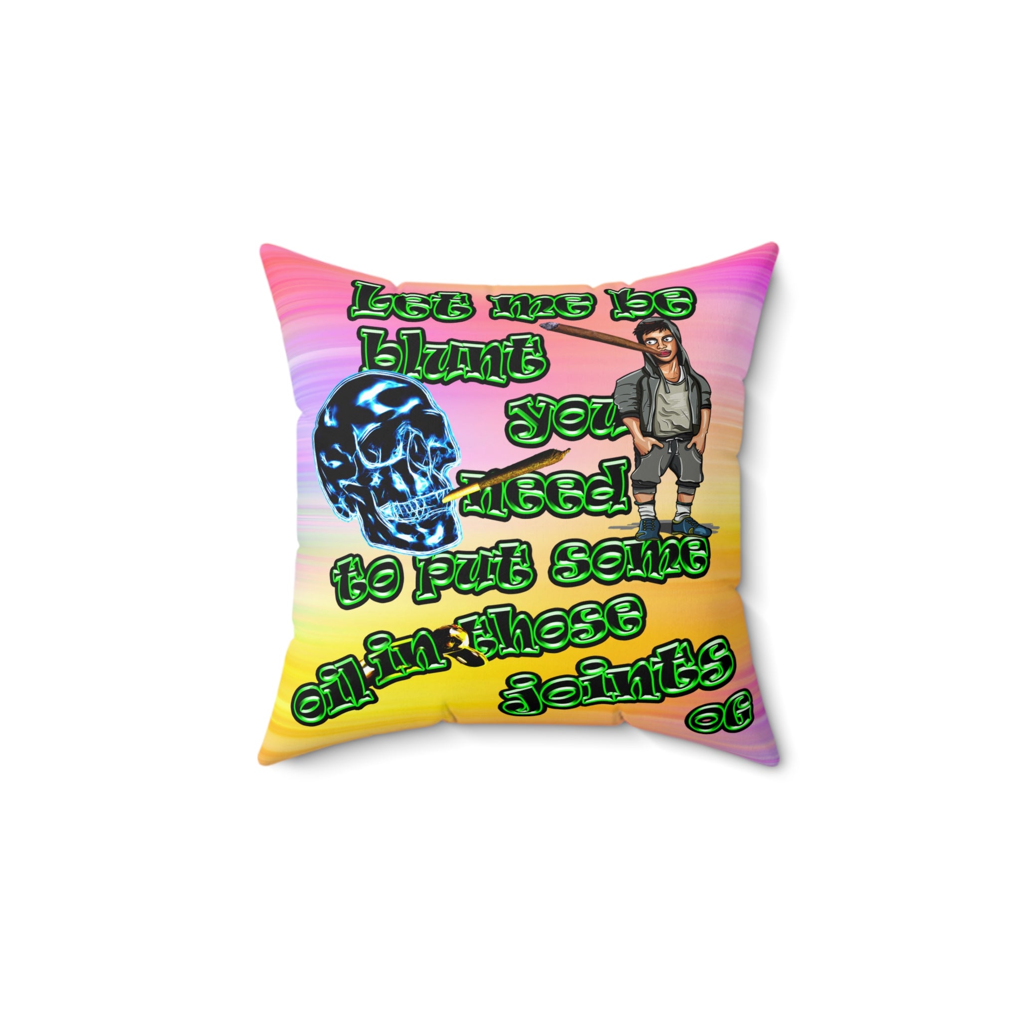 og - Spun Polyester Square Pillow - (color blur)