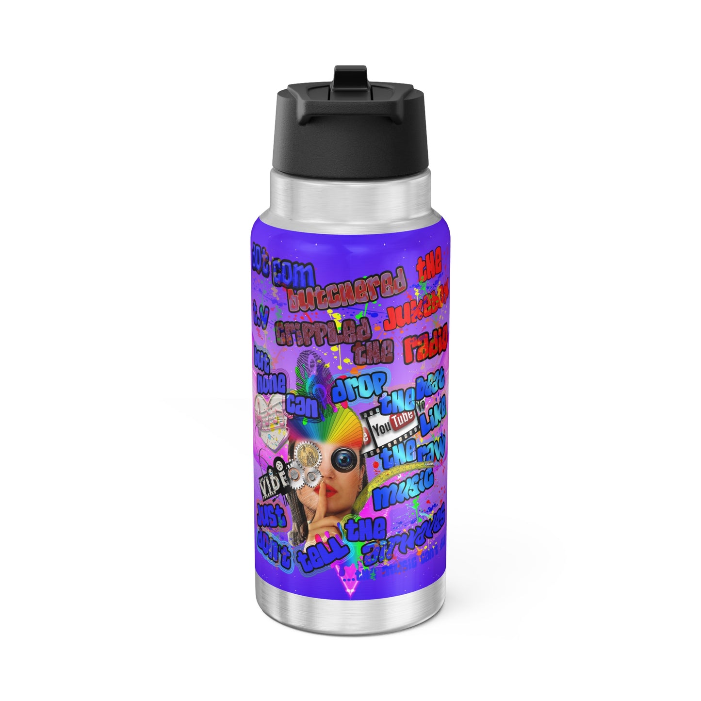drop the beat - Gator Tumbler, 32oz  (purple-pink wave)