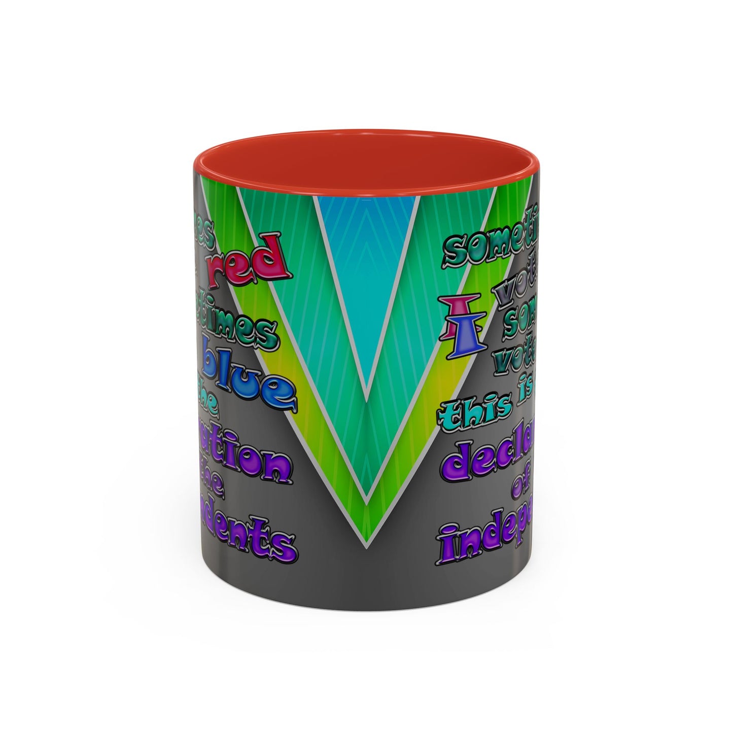 declaration of the independents - Accent Mug (rainbow split)