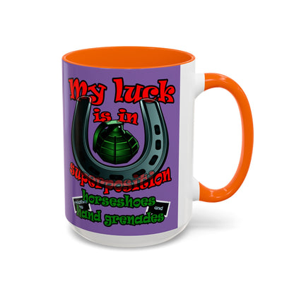 my luck - Accent Mug (light purple)