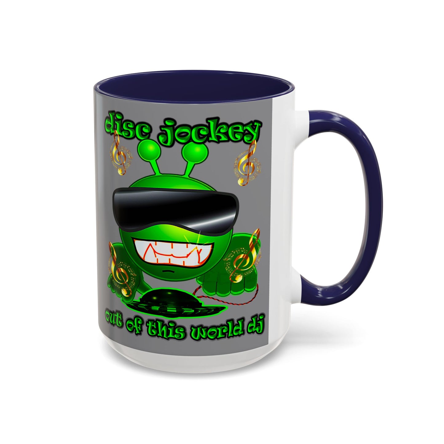disc jockey - Accent Mug (grey)