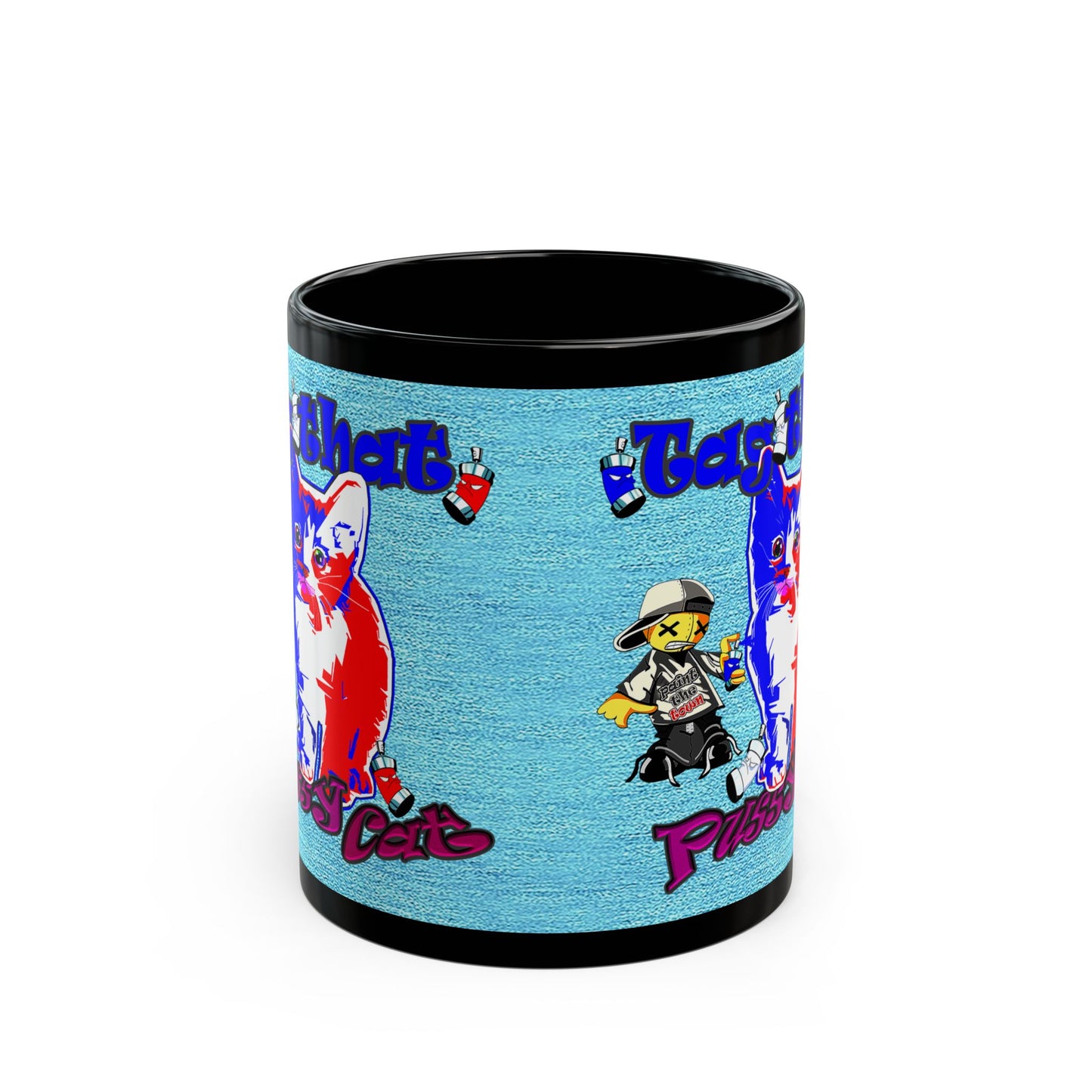 tag that - Black Mug (faded blue)