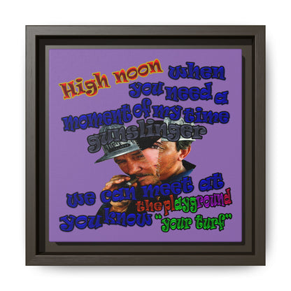 high noon - framed canvas art (light purple)