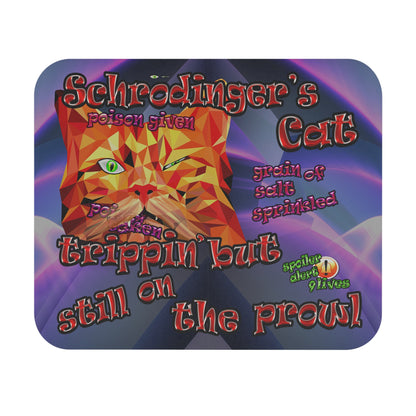 schrodinger's cat - Mouse Pad (Rectangle) (grey-pink wave)