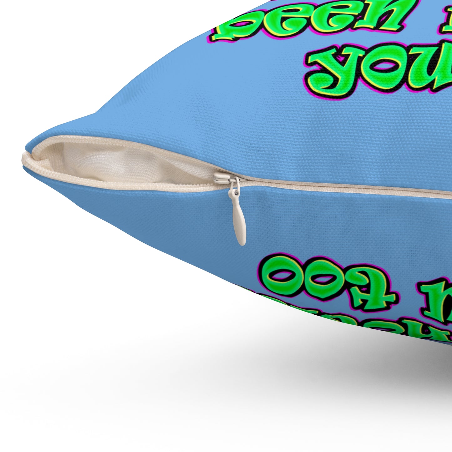 noticed you noticing - Spun Polyester Square Pillow - (light blue)