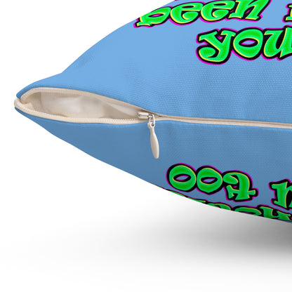 noticed you noticing - Spun Polyester Square Pillow - (light blue)