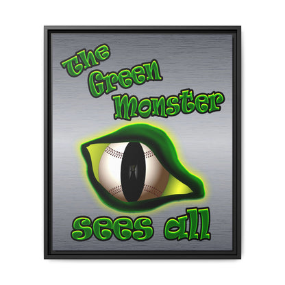 green monster - framed canvas art (brushed nickel)